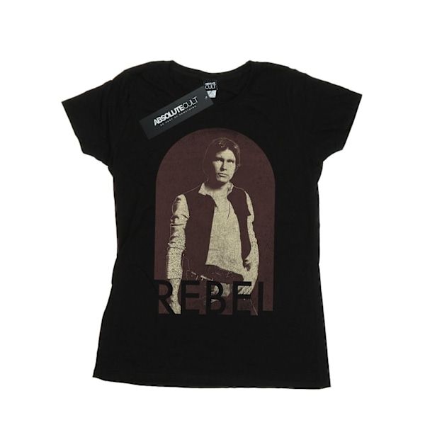 Star Wars Dam/Kvinnor Han Solo Rebel Bomull T-Shirt L Svart Black L