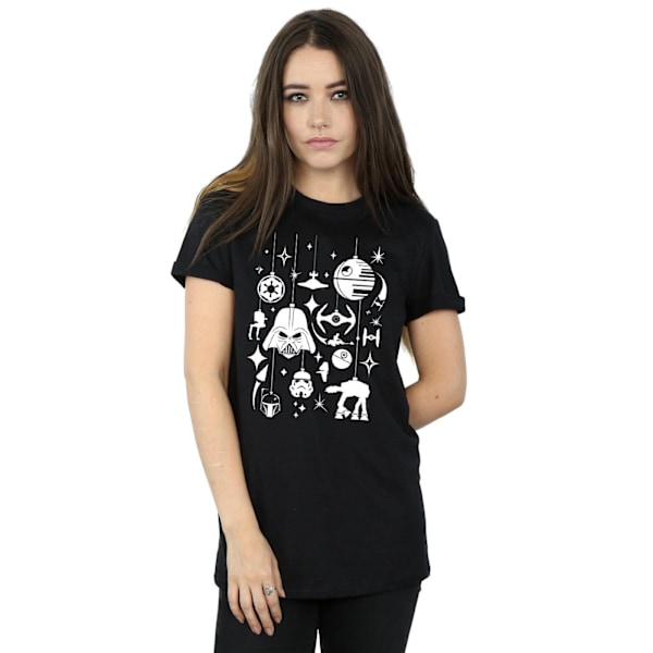 Star Wars Dam/Damer Juldekorationer Bomull Boyfriend Black XL