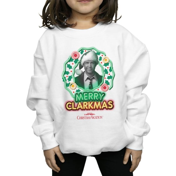 National Lampoon's Christmas Vacation Girls Greyscale Clarkmas White 7-8 Years