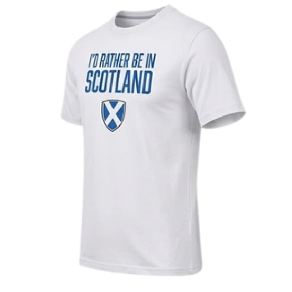 AWD Herr Rather Be Scotland T-shirt S Vit White S