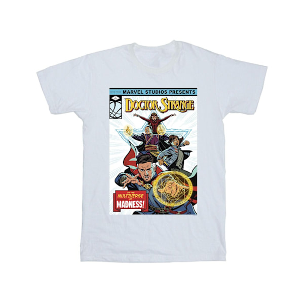 Marvel Girls Doctor Strange Comic Cover Bomull T-shirt 7-8 år White 7-8 Years