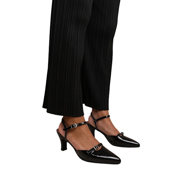 Var är det ifrån Dam/Dam Patent Faux Läder Multi-Buckl Black 4 UK
