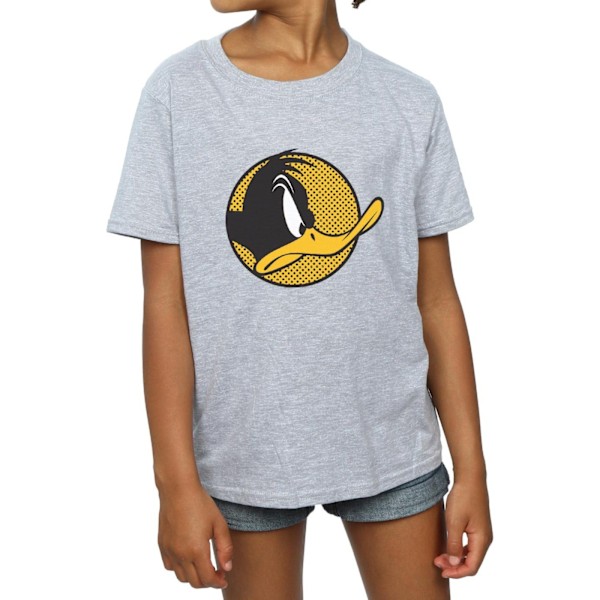 Looney Tunes Girls Daffy Duck Dotted Profile Bomull T-shirt 7-8 Sports Grey 7-8 Years