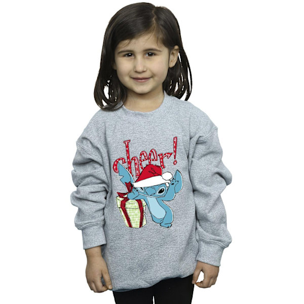 Disney Girls Lilo And Stitch Cheer Sweatshirt 3-4 År Sport Sports Grey 3-4 Years
