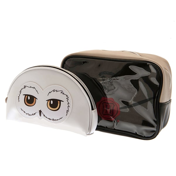 Harry Potter PU Toiletry Bag Set (2-pack) One Size Vit/Brun White/Brown/Black One Size