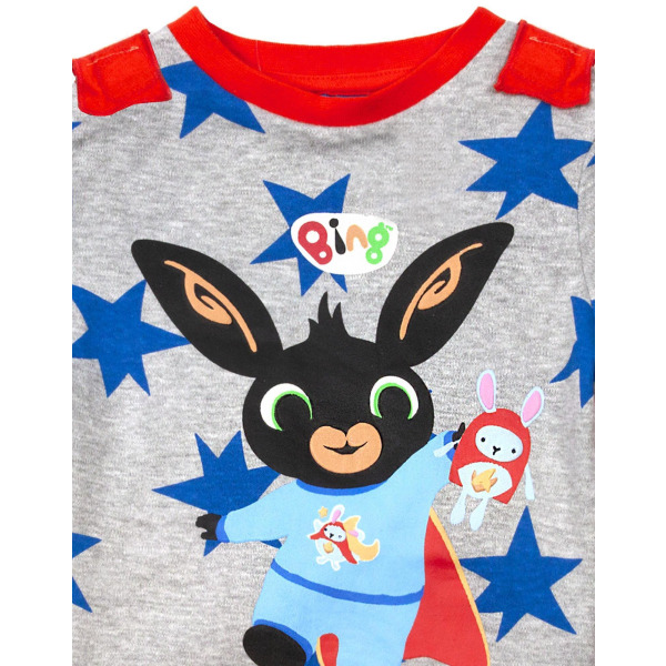 Bing Bunny Pojkar Lång Pyjamas Set 3-4 År Grå/Blå/Röd Grey/Blue/Red 3-4 Years