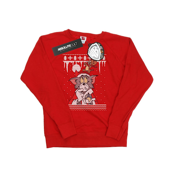 Tom And Jerry Dam/Damer Jul Fair Isle Sweatshirt M Röd Red M