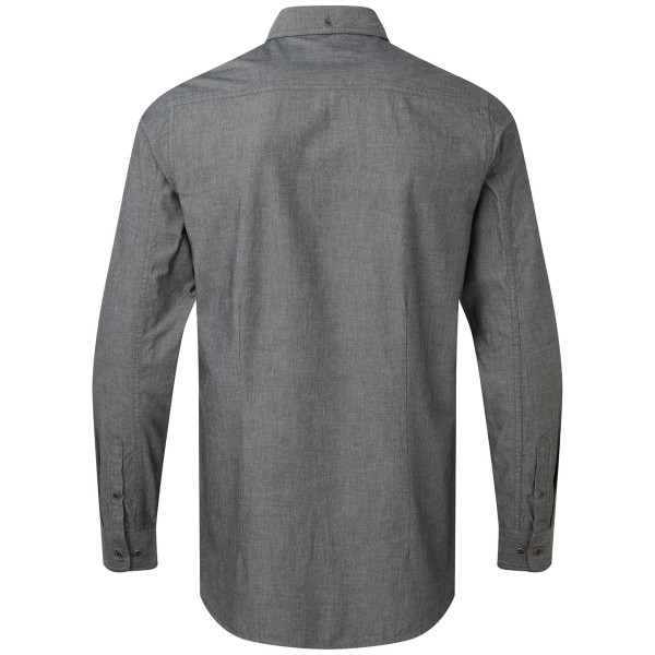 Premier Mens Organic Fairtrade Certified Chambray Shirt XL Grå Grey Denim XL
