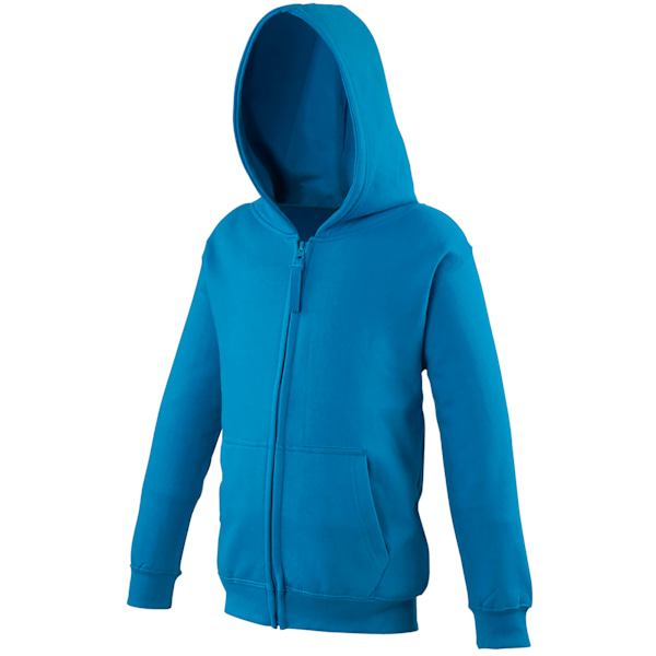 Awdis Barn Unisex Hoodie / Tröja / Zoodie 9-11 Sapp Sapphire Blue 9-11