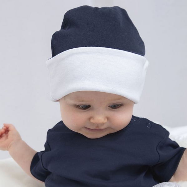 Babybugz Baby Unisex Vändbar Slouch Hat En Storlek Vit/Nautisk White/Nautical Navy One Size