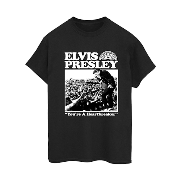 Elvis Dam/Kvinnor A Heartbreaker Bomull Boyfriend T-Shirt 3XL Black 3XL
