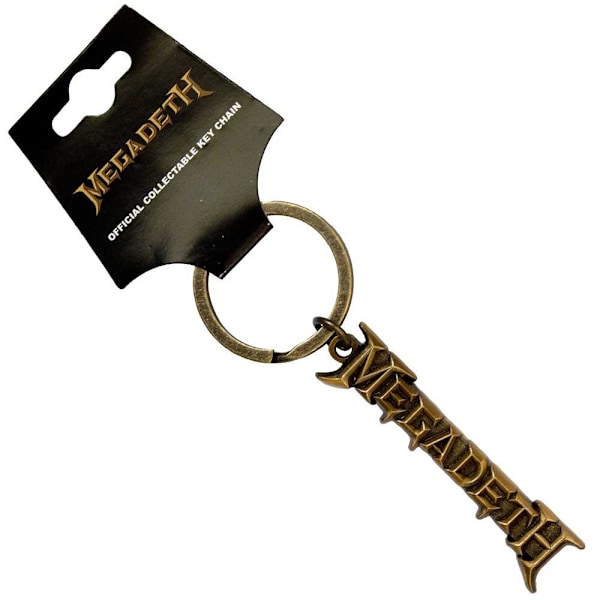 Megadeth V2 Logo Nyckelring One Size Guld Gold One Size