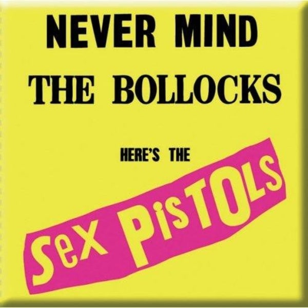 Sex Pistols Never Mind The Bollocks Kylskåpsmagnet En one size Yell Yellow/Black/Pink One Size