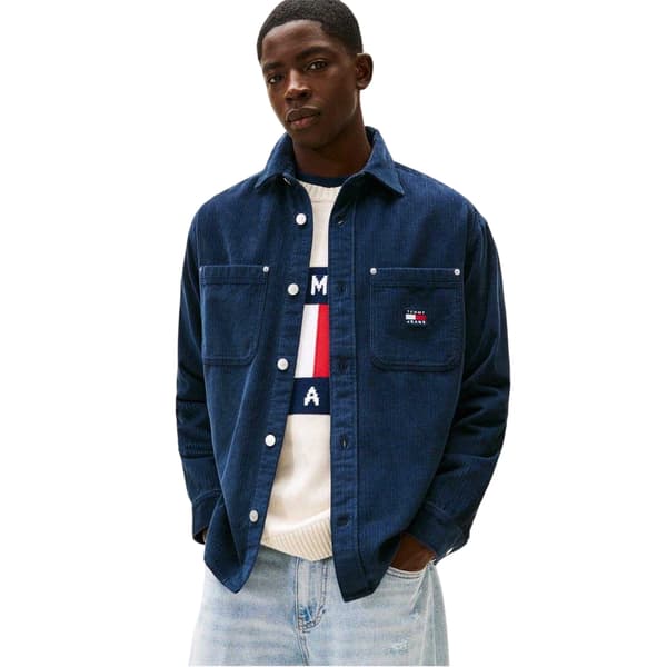 Tommy Jeans Herr Corduroy Overshirt L Marinblå Navy L