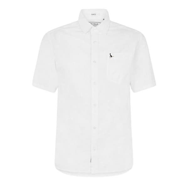 Jack Wills Herr Stableton Klassisk Oxford Button-Down Skjorta XL Vit White XL