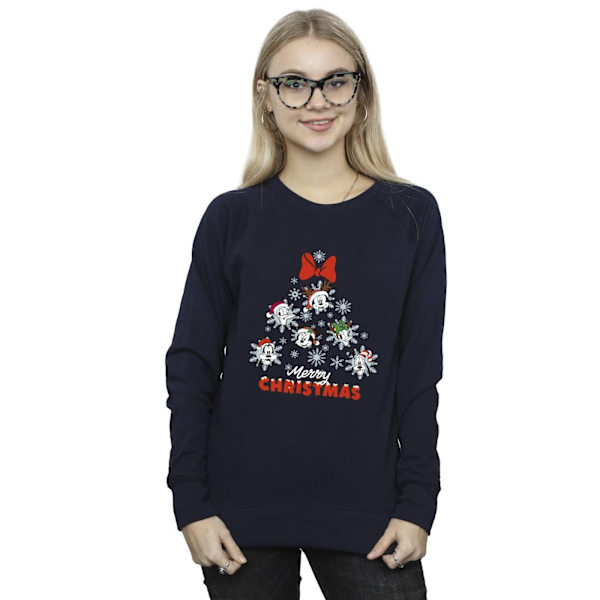 Disney Dam/Damer Mickey Mouse Och Vänner Julgran Sweatshirt M Marinblå Navy Blue M
