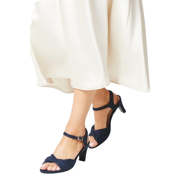 Good For The Sole Dam/Kvinnor Trisha Tvådelad Bred Klack Sandal Navy 3 UK
