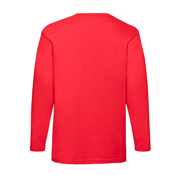 Fruit of the Loom Unisex Adult Valueweight Plain Long-Sleeved T Red M
