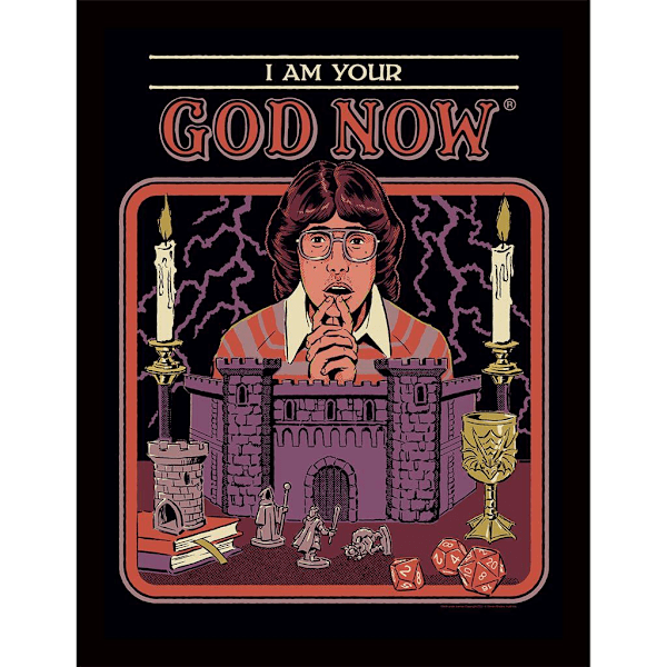 Steven Rhodes I Am Your God Now Inramad Poster 40cm x 30cm Multi Multicoloured 40cm x 30cm