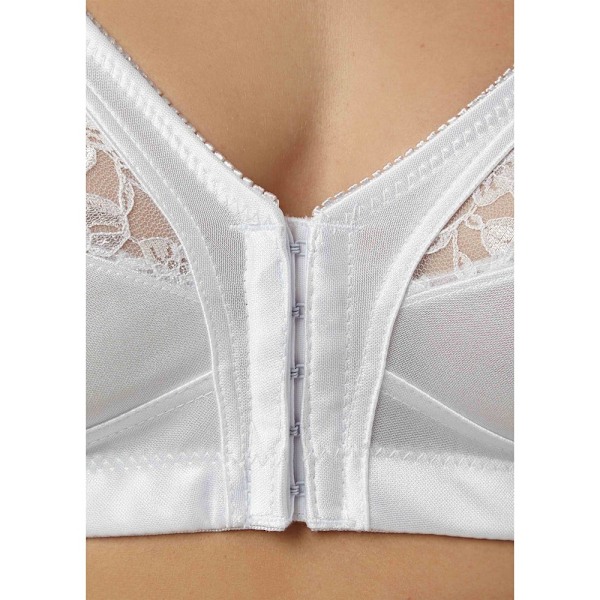 Marlon Dam/Kvinnors Framstängning Fast Kontroll BH 38DD Vit White 38DD