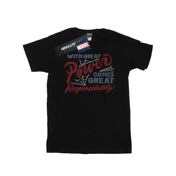 Marvel Herr Spider-Man Great Responsibility T-shirt 4XL Svart Black 4XL