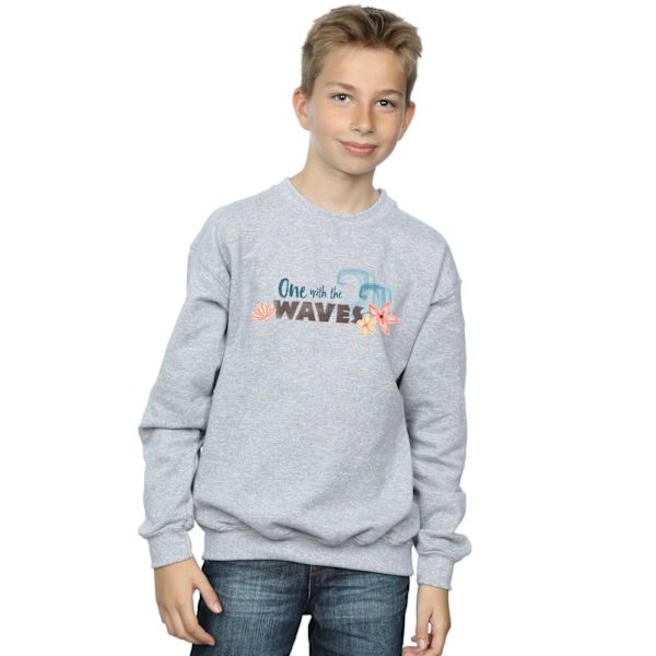 Disney Boys Moana One With The Waves Sweatshirt 9-11 År Spor Sports Grey 9-11 Years