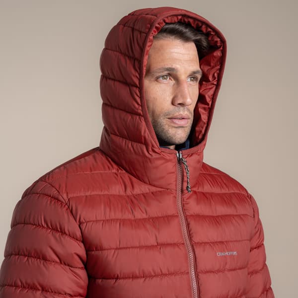 Craghoppers Herr Compresslite IX Hooded Padded Jacket S Red Jas Red Jasper S