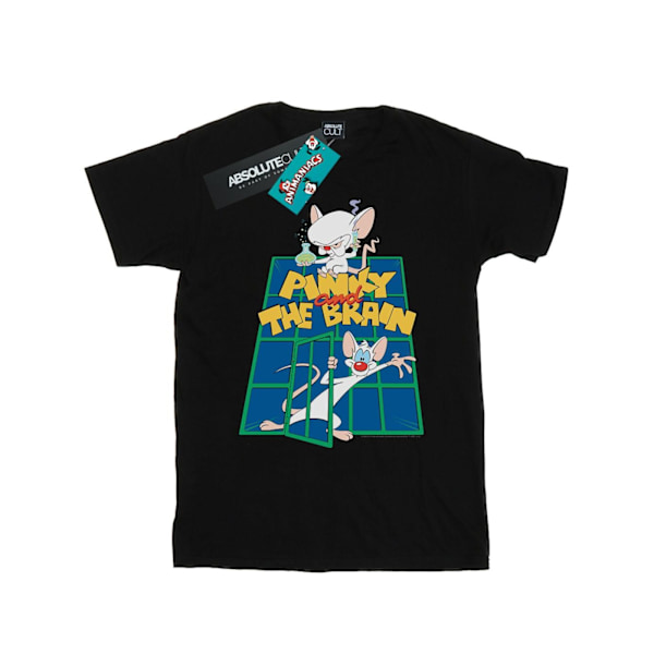 Animaniacs Girls Pinky And The Brain Laboratory Bomull T-shirt Black 9-11 Years