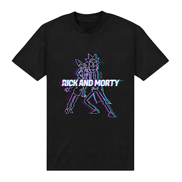 Rick And Morty Unisex Vuxen 3D T-Shirt S Svart Black S