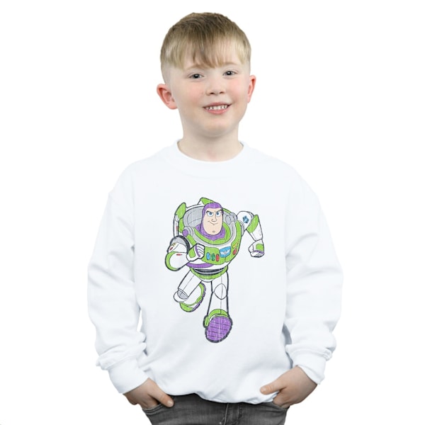 Disney Pojkar Toy Story 4 Klassisk Buzz Lightyear Tröja 7-8 År White 7-8 Years