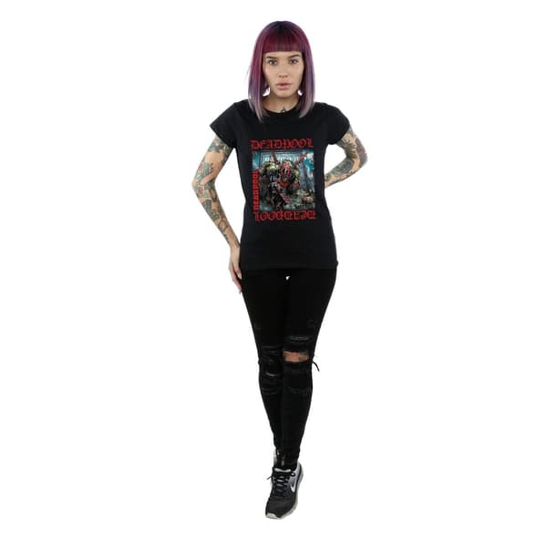 Marvel Dam/Dam Deadpool Here Lies Deadpool T-shirt i bomull Black S