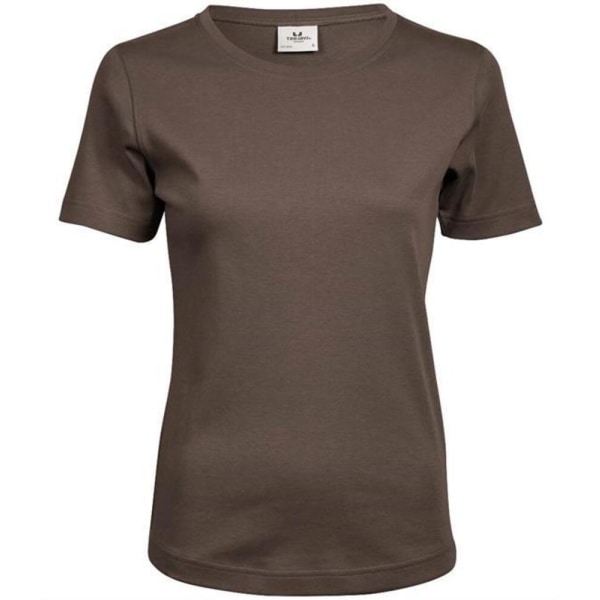 Tee Jays Dam/Dam Interlock T-shirt M Chokladbrun Chocolate Brown M