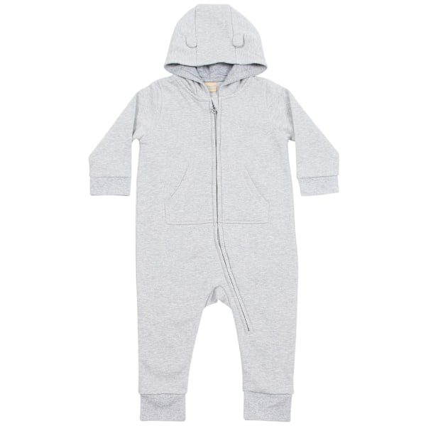 Larkwood Baby Unisex Fleece All-In-One Romper Suit 6-12 Månader Heather Grey 6-12 Months
