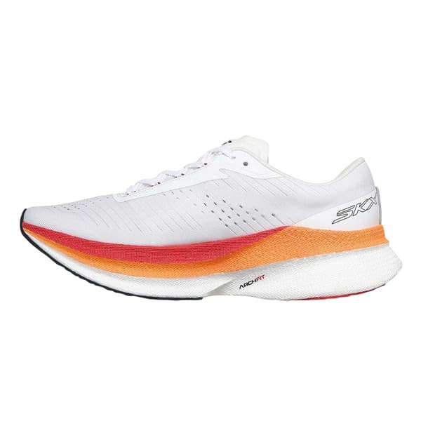 Skechers Herr Razor Löparskor 8 UK Vit/Orange White/Orange 8 UK