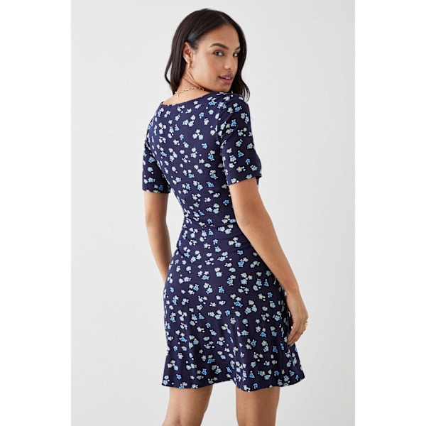 Dorothy Perkins Dam/Damklänning Ditsy Print Sweetheart Miniklänning Navy 18 UK