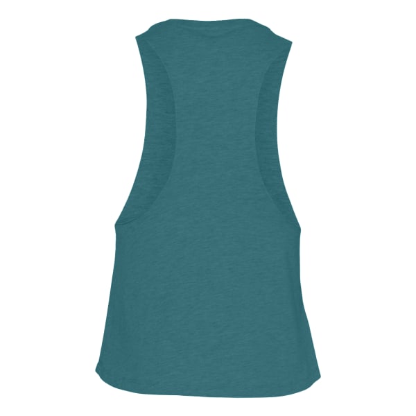 Bella Dam/Dam Racer Back Cropped Ärmlöst linne M De Deep Teal Heather M