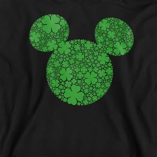 Disney Barn/Barn Mickey Mouse Shamrock Öron St Patricks Da Black 9-11 Years