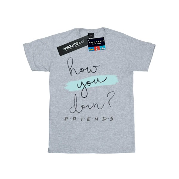 Friends Girls How You Doin? Handwriting Bomull T-Shirt 9-11 År Sports Grey 9-11 Years