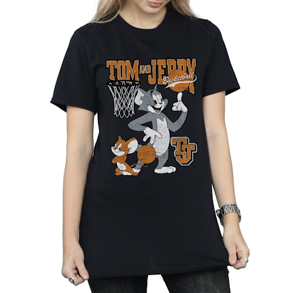 Tom och Jerry Dam/Dam Spinning Basketboll Bomull Boyfrien Black L