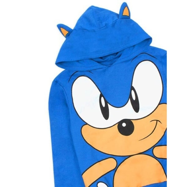 Sonic The Hedgehog Boys 3D Ears Hoodie 7-8 Years Blue Blue 7-8 Years
