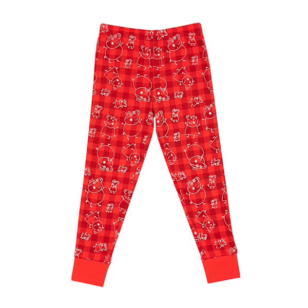 Greta Gris Flickor Jul Pyjamas Set 2-3 År Röd/Grå Red/Grey 2-3 Years