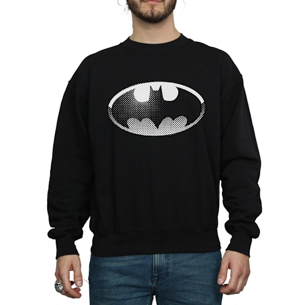 DC Comics Herr Batman Spot Logo Sweatshirt XL Svart Black XL