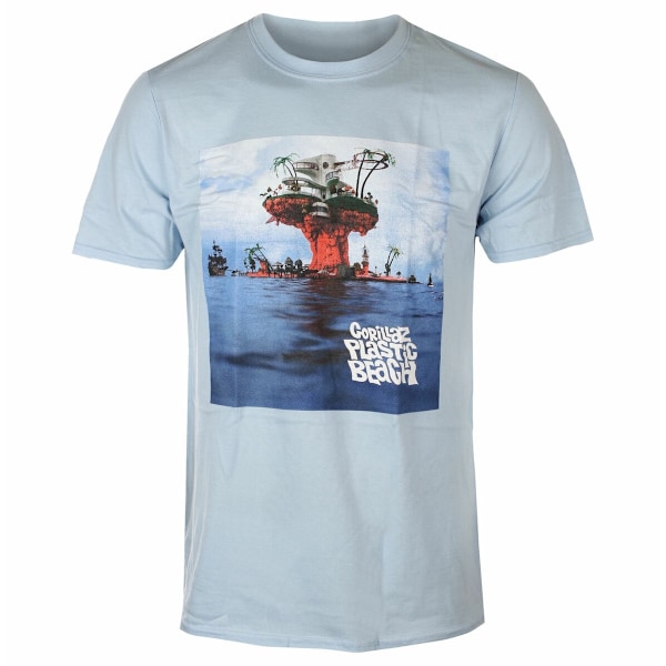 Gorillaz Unisex Adult Plastic Beach Bomull T-shirt XL Ljusblå Light Blue XL