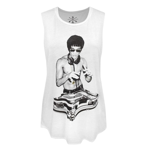 BNA78 Dam/Kvinnor Gung Fu Scratch Bruce Lee Tank Top M Vit White M