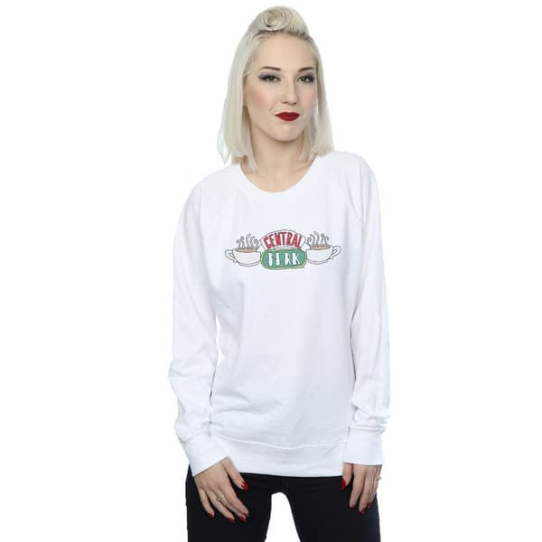 Friends Dam/Damer Central Perk Skiss Sweatshirt M Vit White M