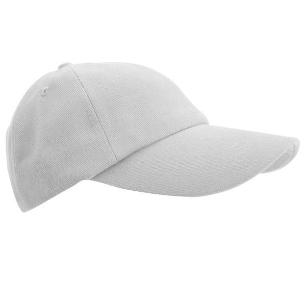 Result Unisex Lågprofilerad Tung Borstad Bomulls Basebollkeps (Pa White One Size