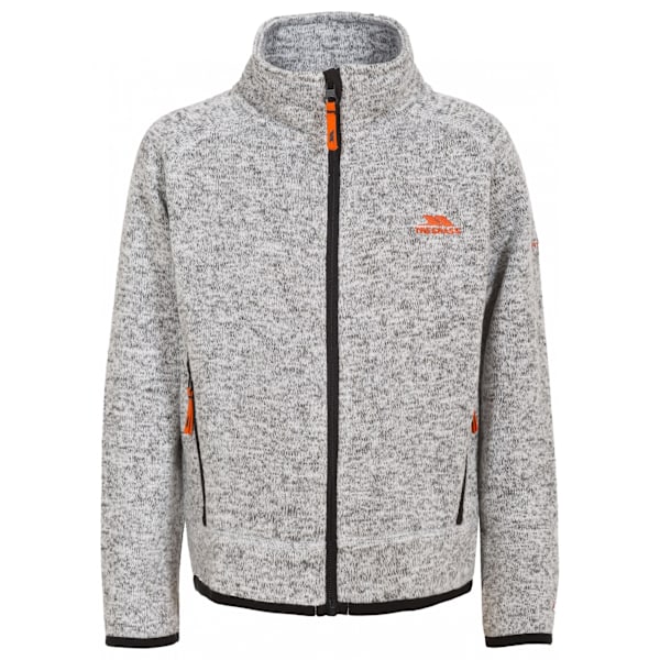 Trespass Barn Pojke Mario Hel Dragkedja Fleecejacka 5-6 År Grey Marl 5-6 Years