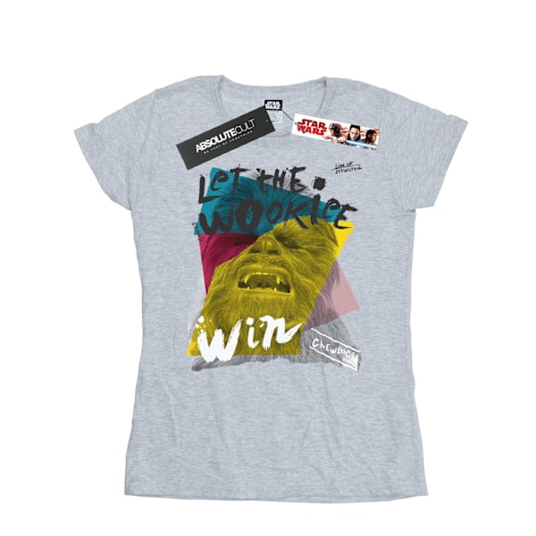 Star Wars Dam/Kvinnor Låt Wookiee Vinna Bomull T-shirt L Sp Sports Grey L