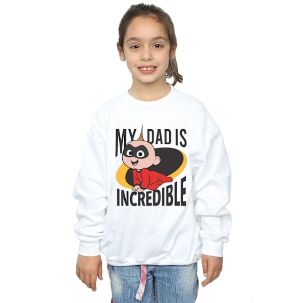 Disney Girls The Incredibles Min Pappa Mr Incredible Sweatshirt 12 White 12-13 Years