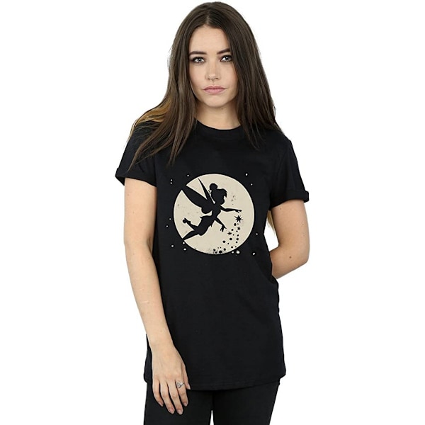 Tinkerbell Dam/Kvinnor Måne Bomull Klippt T-shirt M Svart Black M